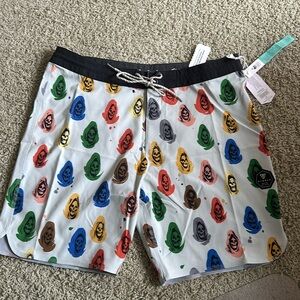VISSLA x Nathan Kostechko Board Shorts Swim Trunks Lost Souls Sz 36 NWT